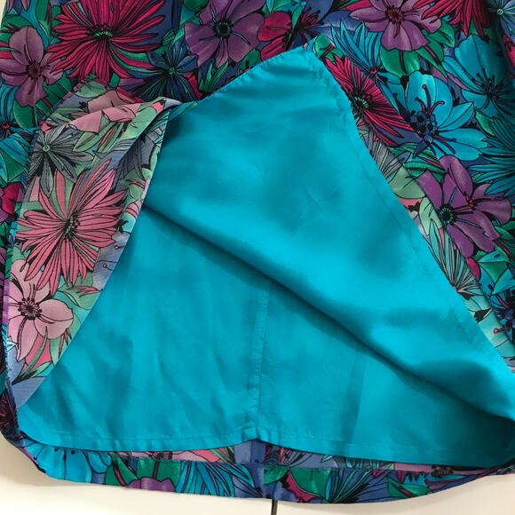 Vintage Spenser Jeremy Faux Wrap Dress 100% Silk Y2K Size 4 Floral Lined NWT - Picture 10 of 14